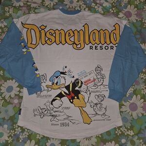 Disneyland Donald Duck Spirit Jersey 90th Anniversary Small NWOT